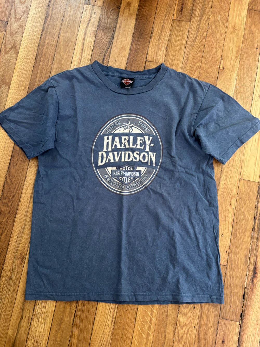 Harley-Davidson Navy Short Sleeve Tee with Circular Chest Logo
